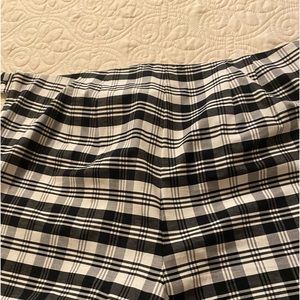 Talbots black and white plaid pant.